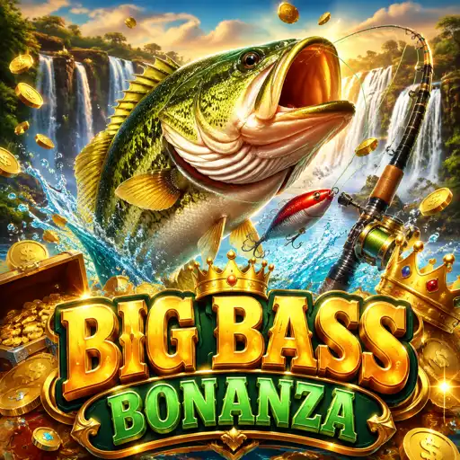 Capa do Big Bass Bonanza com o pescador e o isqueiro de peixes